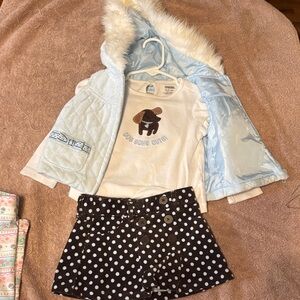 Gymboree Light Blue and White Kids Matching Set